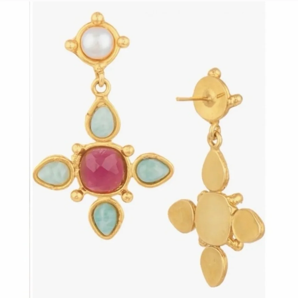 💕▪️Piper K ▪️ Reconstituted Gold Tike Green Aventurine  Earrings Necklace Set